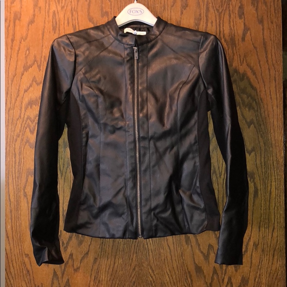 French Connecrtion Faux Leather Jacket